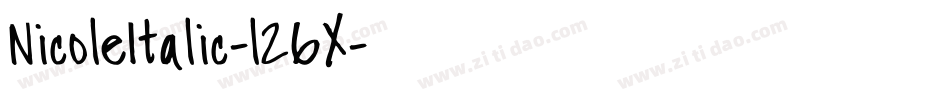 NicoleItalic-l26X字体转换