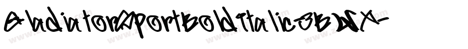 GladiatorSportBoldItalic-3BWX字体转换