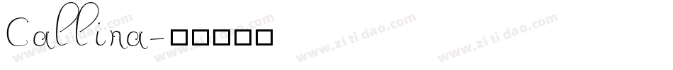 Callina字体转换