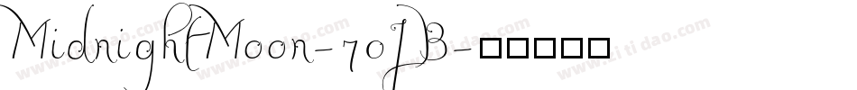 MidnightMoon-70JB字体转换