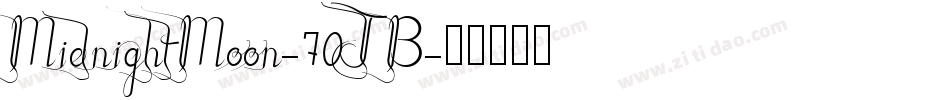 MidnightMoon-70JB字体转换