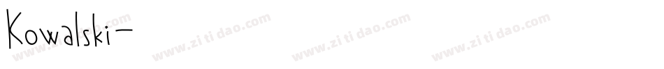Kowalski字体转换