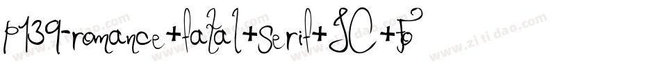 p139-romance+fatal+serif+JC+Fonts字体转换