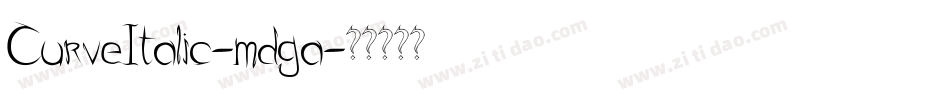 CurveItalic-mdga字体转换
