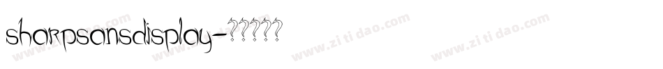 sharpsansdisplay字体转换