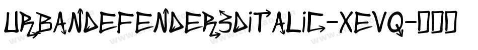 UrbanDefender3DItalic-xevq字体转换