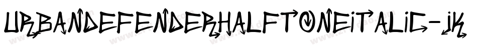 UrbanDefenderHalftoneItalic-jKD0字体转换