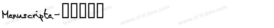 Manuscripta字体转换
