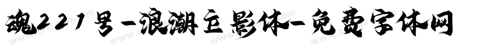 魂221号-浪潮立影体字体转换