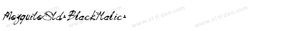MosquitoStd-BlackItalic字体转换