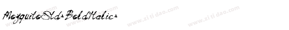 MosquitoStd-BoldItalic字体转换