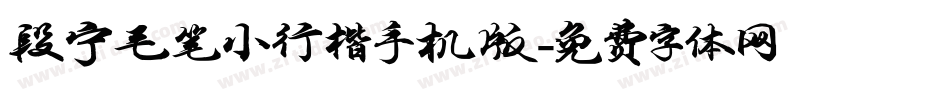 段宁毛笔小行楷手机版字体转换