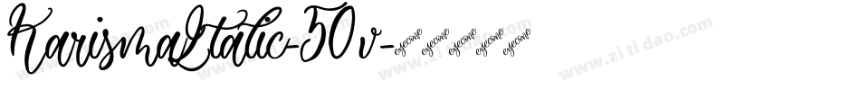 KarismaItalic-50v字体转换