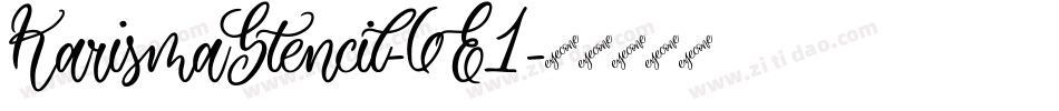 KarismaStencil-6E1字体转换