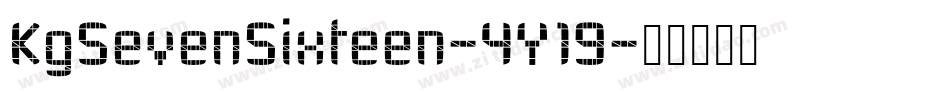 KgSevenSixteen-4Y19字体转换