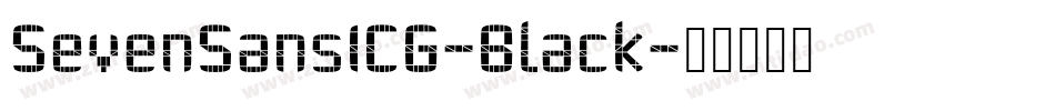 SevenSansICG-Black字体转换