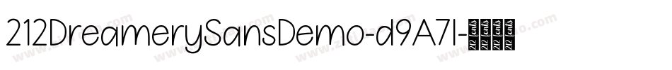 212DreamerySansDemo-d9A7l字体转换