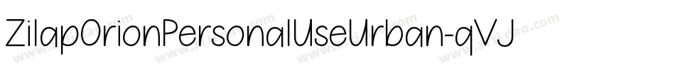 ZilapOrionPersonalUseUrban-qVJq字体转换