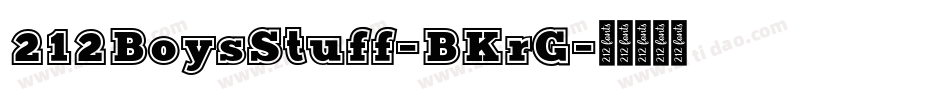 212BoysStuff-BKrG字体转换