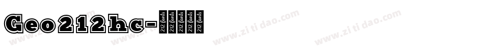 Geo212hc字体转换