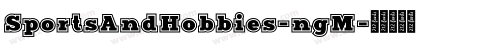 SportsAndHobbies-ngM字体转换
