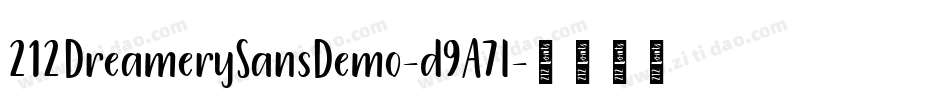 212DreamerySansDemo-d9A7l字体转换