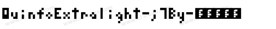 QuinfoExtralight-j7By字体转换