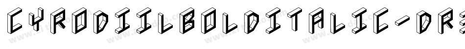 CyrodiilBoldItalic-DR3d字体转换