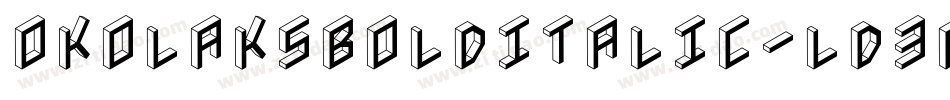 OkolaksBoldItalic-ld3d字体转换