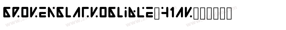 BrokenBlackOblique-41AK字体转换