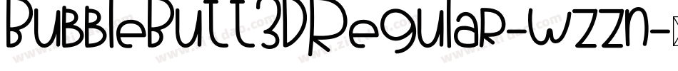 BubbleButt3DRegular-wzzn字体转换