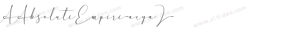 AAbsoluteEmpire-axyaJ字体转换