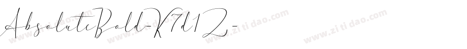 AbsoluteBold-K7d1Z字体转换