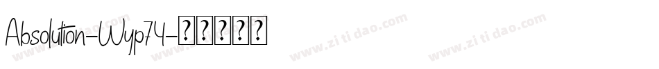 Absolution-Wyp74字体转换