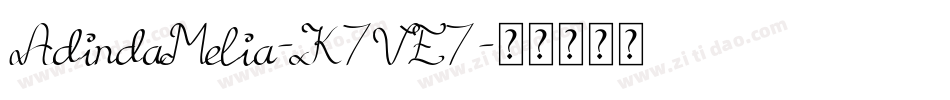 AdindaMelia-K7VE7字体转换