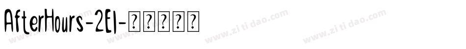AfterHours-2El字体转换