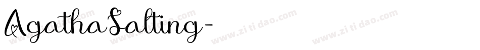 AgathaSalting字体转换