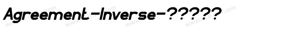 Agreement-Inverse字体转换