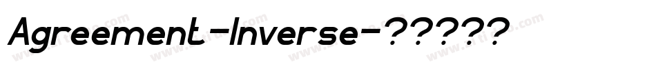 Agreement-Inverse字体转换
