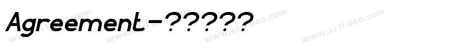 Agreement字体转换