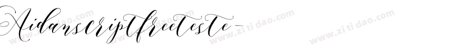 Aidanscriptfreeteste字体转换