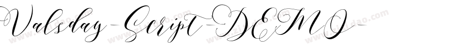 Valsday-Script-DEMO字体转换