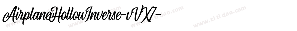 AirplaneHollowInverse-vVX7字体转换