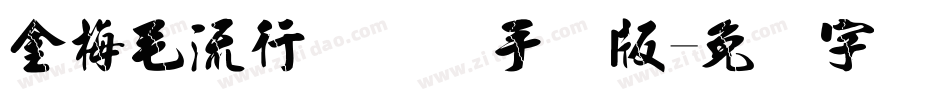 金梅毛流行国际码手机版字体转换