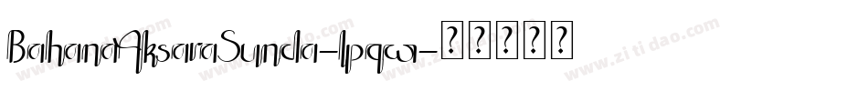 BahanaAksaraSunda-lpqw字体转换