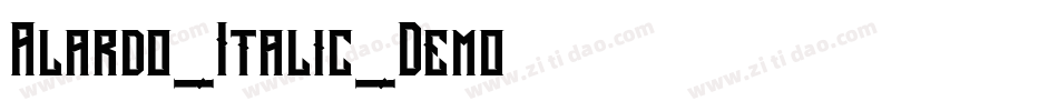 Alardo_Italic_Demo字体转换 Alardo_Italic_Demo字体转换