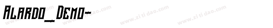 Alardo_Demo字体转换