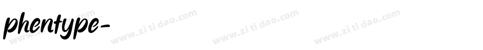 phentype字体转换