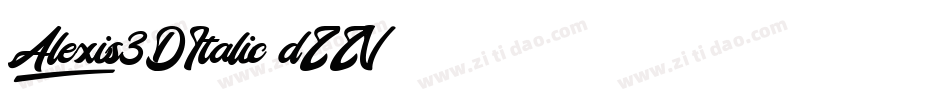 Alexis3DItalic-dZZV字体转换