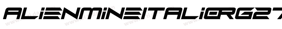 AlienMineItalic-rg27p字体转换